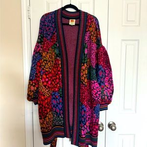 Farm Rio Rainbow Hearts Cardigan Size S
